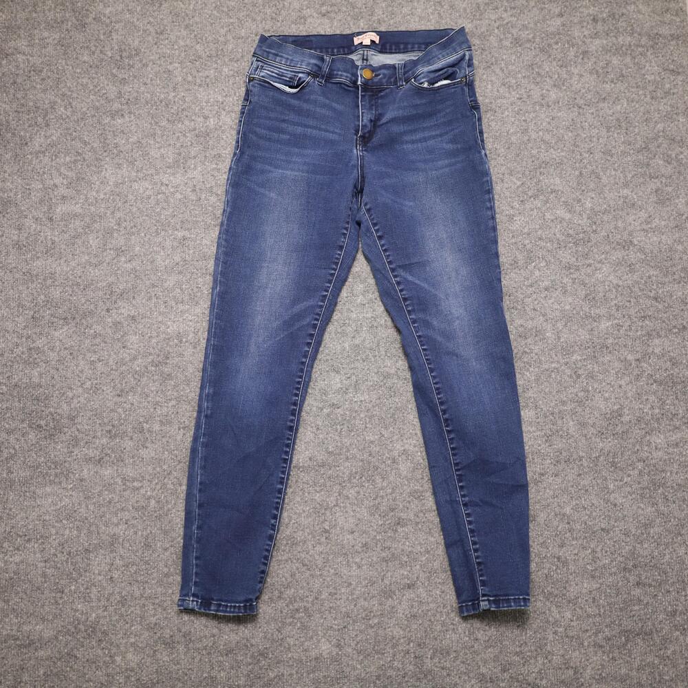 Juicy Couture Jeans Womens 8 Medium Wash Blue Mid Rise Skinny Stretch Denim